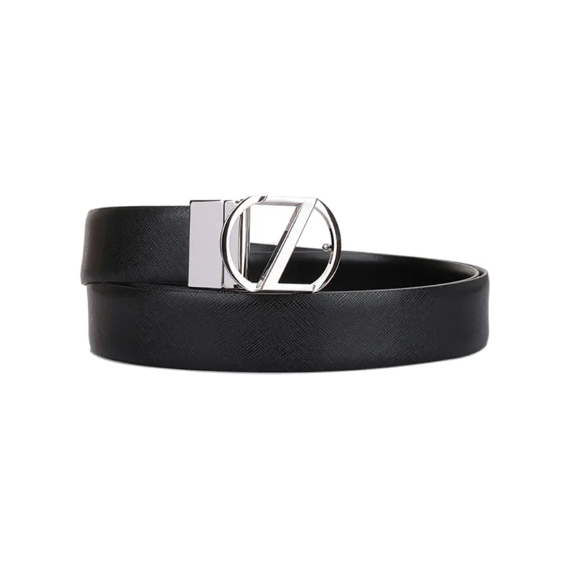 Zzegna Leather Belts Men Black-2