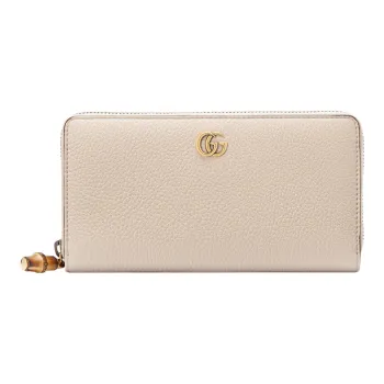 GUCCI Diana Leather Wallet Regular Women's Light Pink