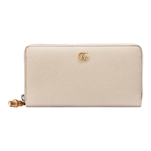 GUCCI Diana Leather Wallet Regular Women's Light Pink