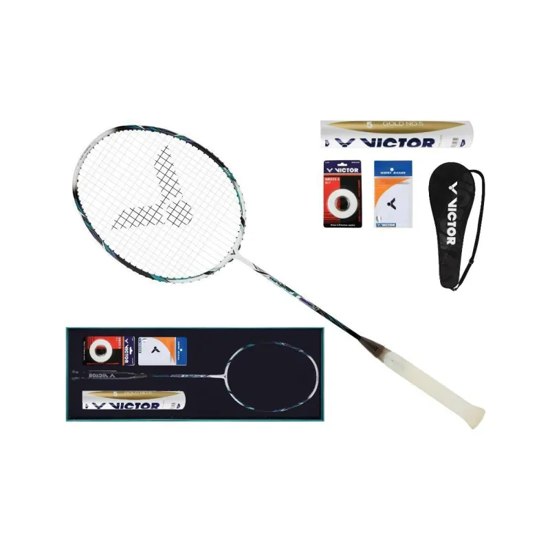 VICTOR THRUSTER K Collection TK 15 II Badminton Rackets Offensive Hard Head Advanced Level Unisex Single Grip Dark Gray-18