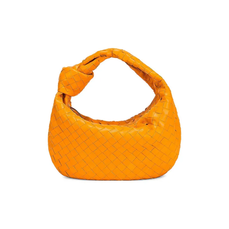 Bottega Veneta JODIE Intrecciato Woven Sheepskin Shoulder Bag Handbag Women's Orange-3