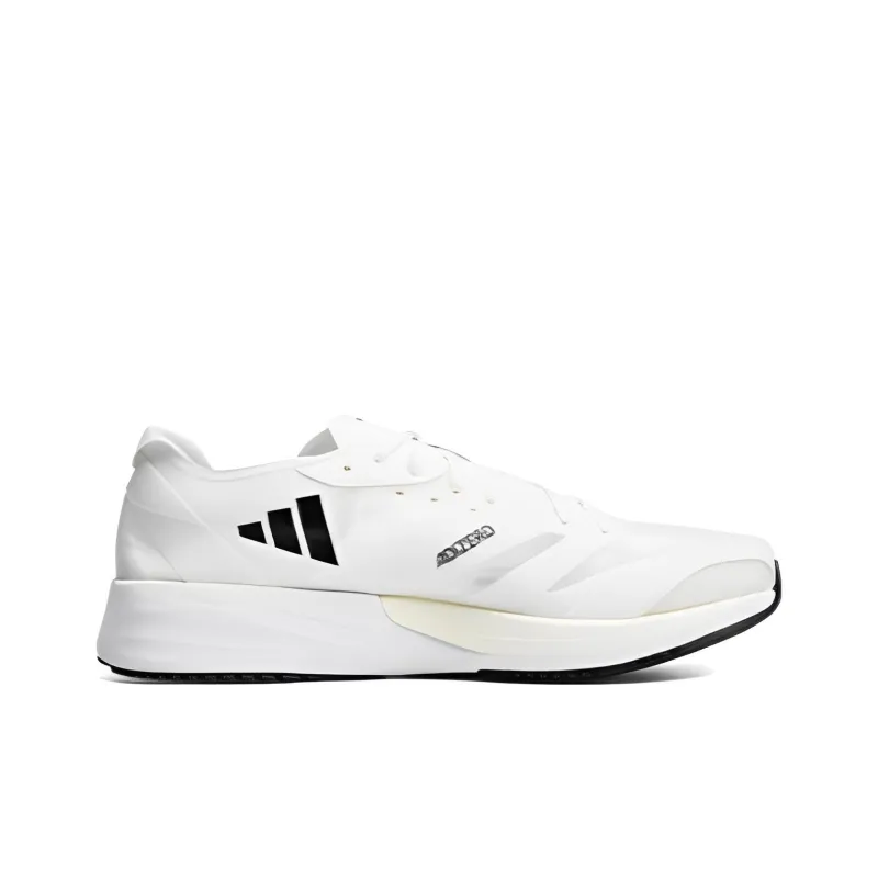Adidas Adizero Adios 7 Cushioning Anti-Slip Wear-Resistant Breathability Low-Top Casual Running Shoes Men's White Black-1