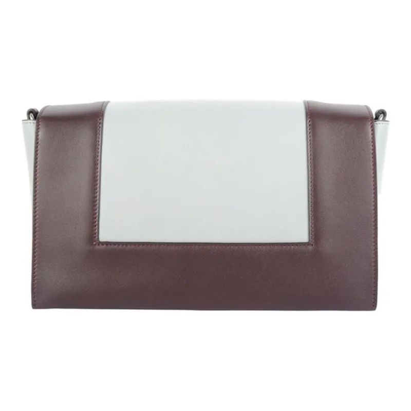 CELINE Smooth Calf Leather Frame Bag Shoulder Bag Crossbody Bag Medium Size Women's Red Brown/Blue-1