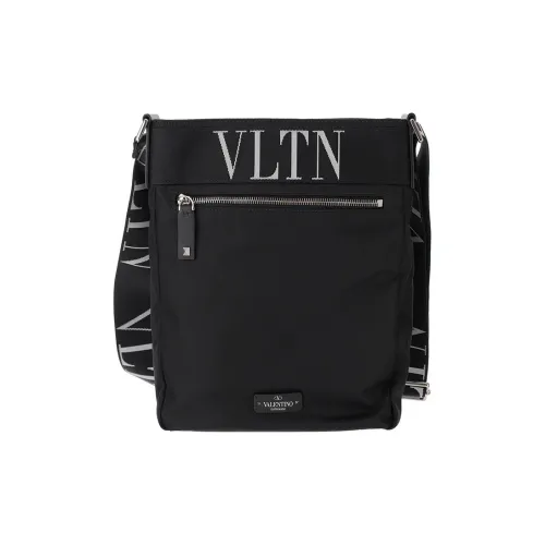 Valentino Nylon Messenger Bag Crossbody Bag Shoulder Bag Men's Black