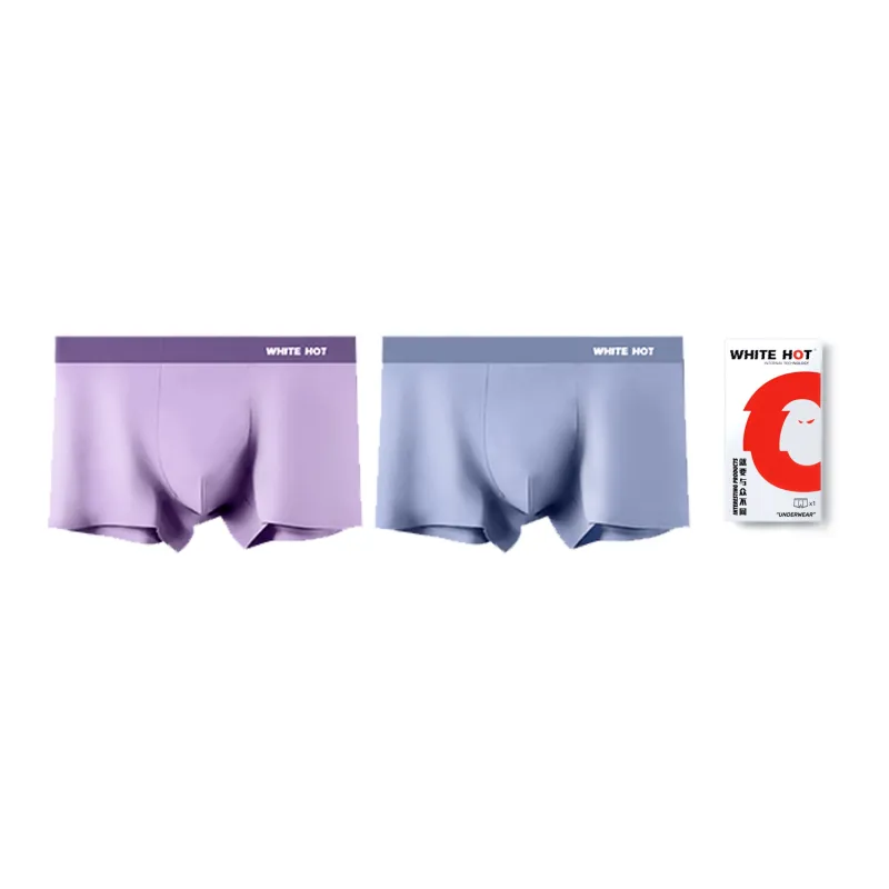 WHITE HOT Underpants Men's Gift Box Set Solid Color-16