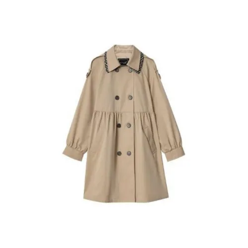 OUNIXUE Trench Coats Women's Khaki