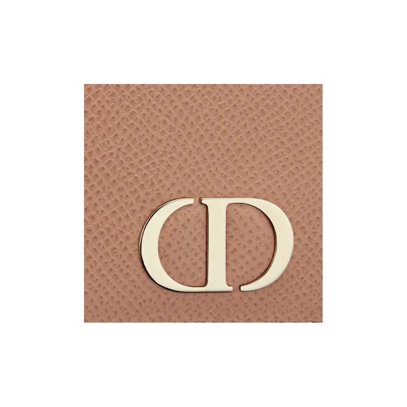 DIOR 30 Montaigne Grained Cow Leather Card Clip Card Holder Women's Rose Pink-2