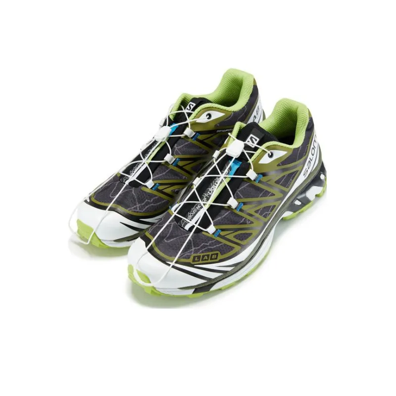 KOLON SPORT x SALOMON XT 6 Anti Slip And Wear Resistant Lightweight Low Top Outdoor Shoes Unisex Gray Green-3