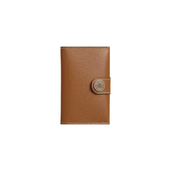 HERMES R.M.S Evercolor Calfskin Card Holder Men's Brown