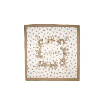 COACH Silk Silk Scarves Women's Apricot