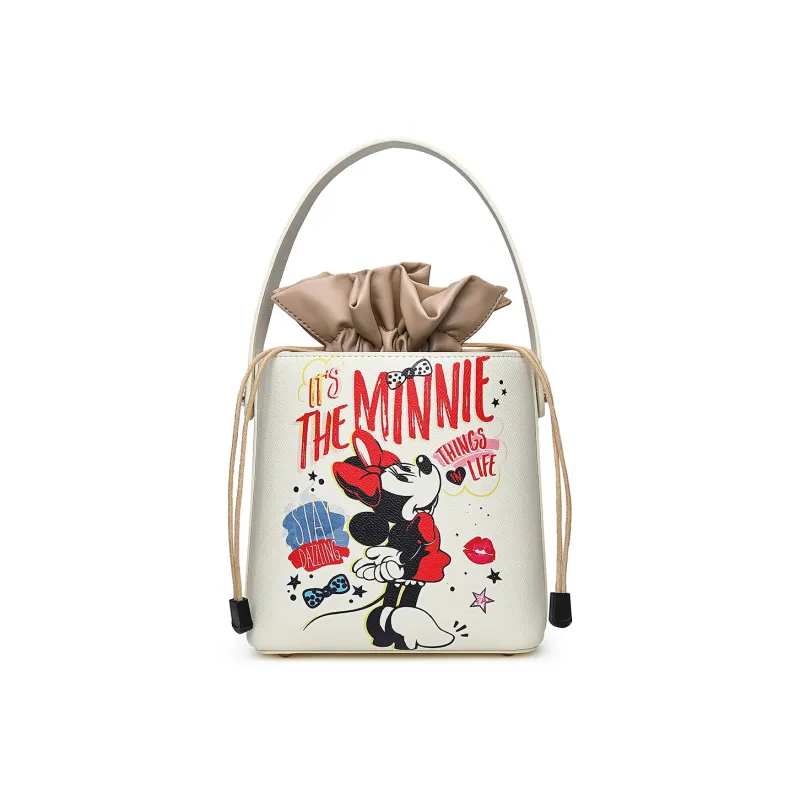Disney Minnie Series Soft Leather Bucket Bag Handbag Shoulder Bag Regular Women's Multicolor-2