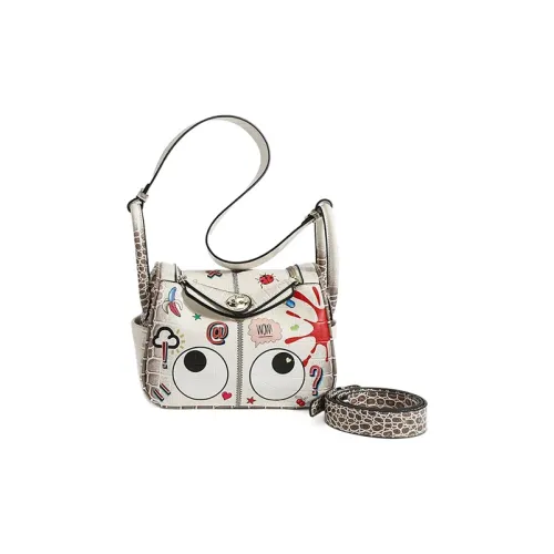 EYE THEME Crossbody Bags Off White With Coffee