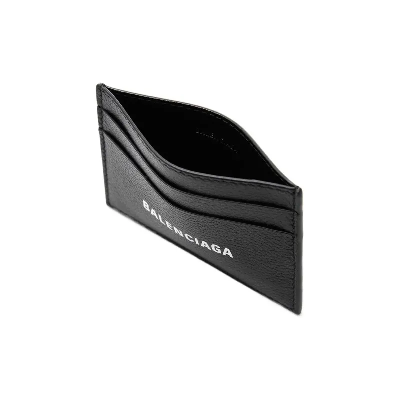 Balenciaga Calfskin Card Holder Card Holder Women's Black-1