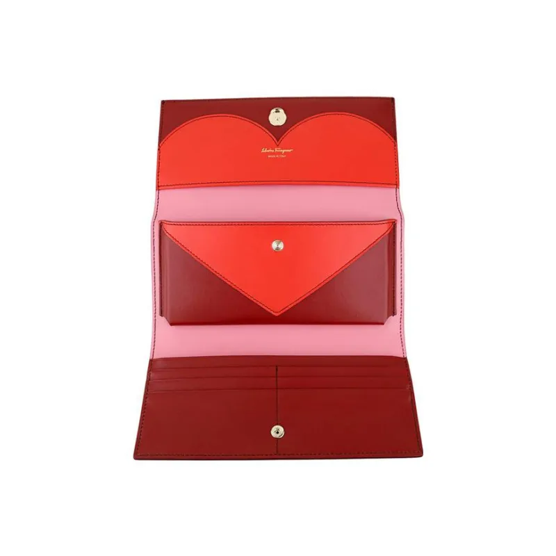 FERRAGAMO Calfskin Shoulder Bag, Crossbody Bag, Handbag Women's Red-3