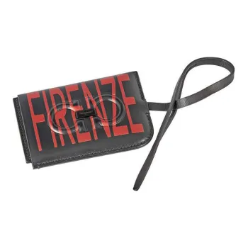 FERRAGAMO Cow Leather Business Card Holder Card Case Men's Black