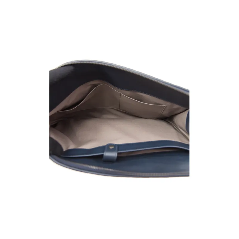 Bottega Veneta Cow Leather Clutch Men's Navy-4