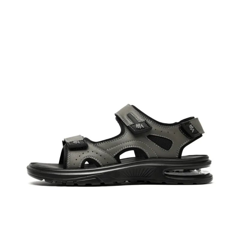 HLA Beach Sandals Men Black/Gray-8