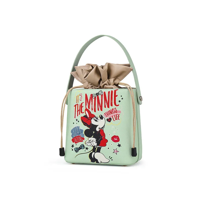 Disney Minnie Series Soft Leather Bucket Bag Handbag Shoulder Bag Regular Women's Multicolor-11