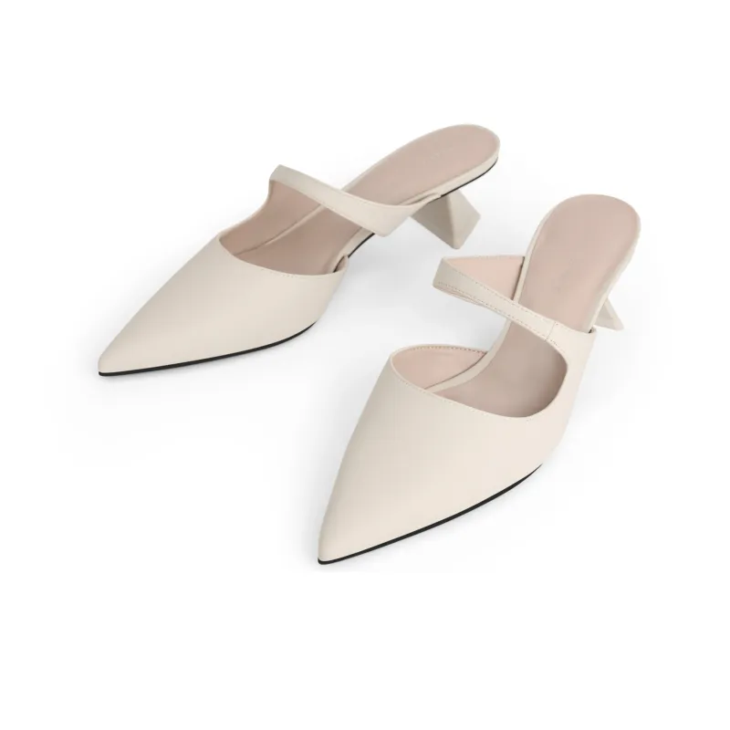CHARLES&KEITH Composite Sole Closed Toe Slippers 4.5cm Women's-1