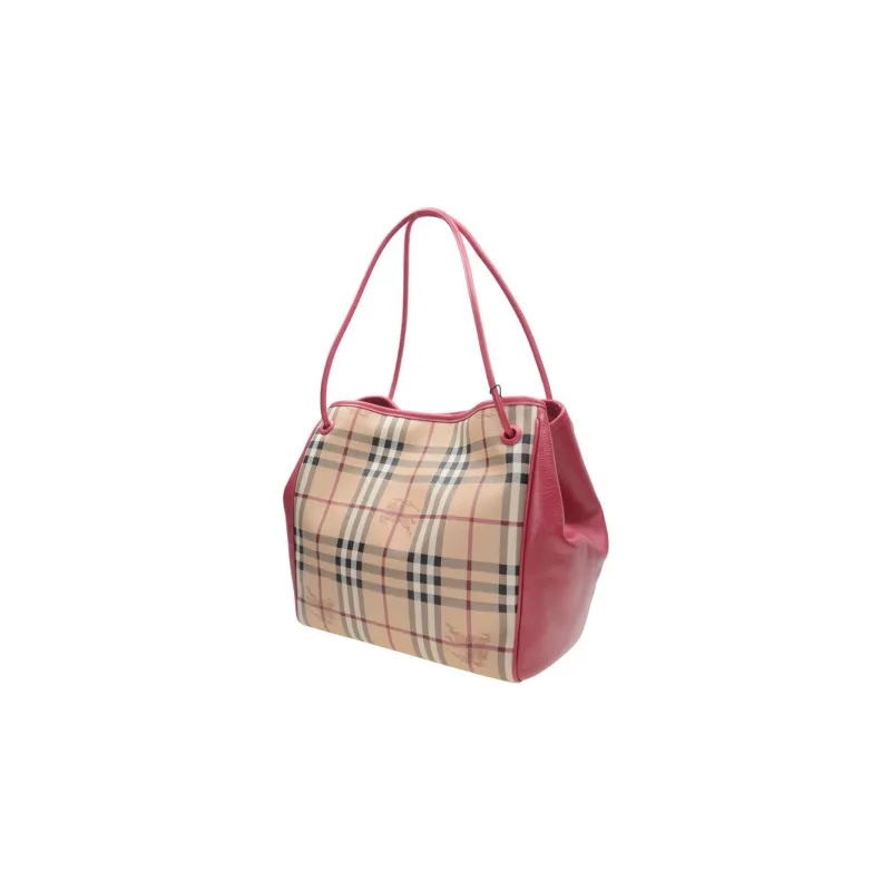 Burberry Leather Handbag Shoulder Bag Women's Pink-1