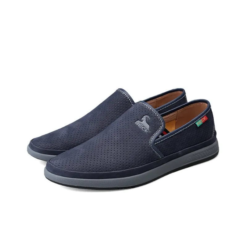 BECK Men's Casual Shoes Men Low Top Blue/Sand-3