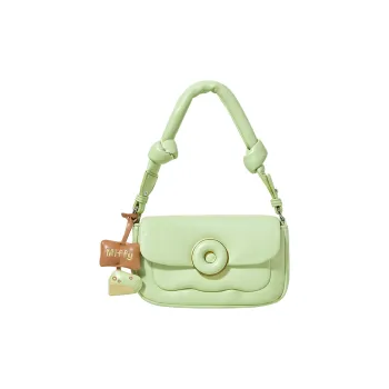 Miffy Pu Leather Saddle Bag Shoulder Bag Handbag Regular Women's Green/White