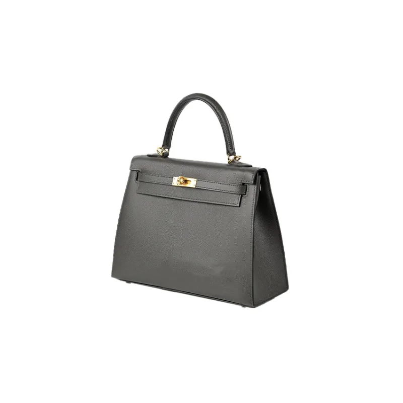 HERMES Kelly Madame Leather Kelly Bag Handbags Regular Women's 88 Graphite Graphite Gray-1