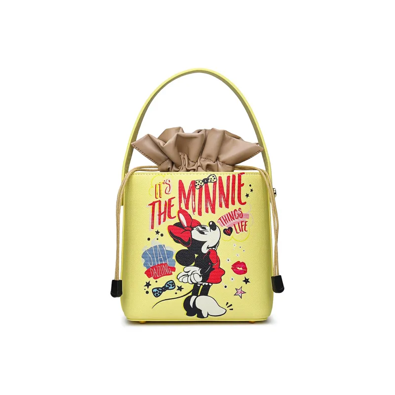 Disney Minnie Series Soft Leather Bucket Bag Handbag Shoulder Bag Regular Women's Multicolor-5