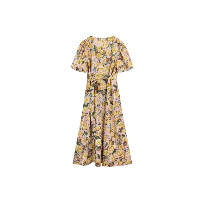 Migu Short Sleeved Dresses Women's Rose Mist Purple-1