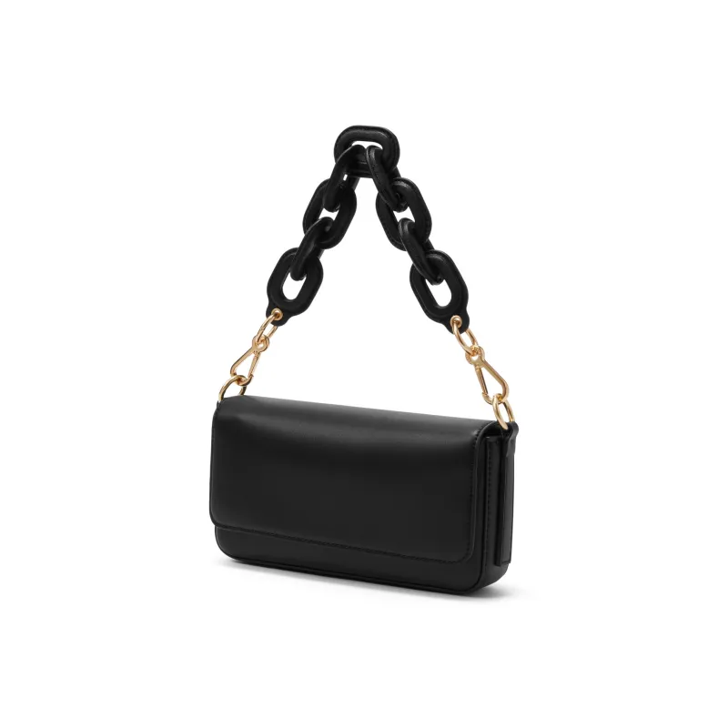CHARLES&KEITH Fabric With Leather Small CK Bag Small Square Bag One Shoulder Handbag Small Size Women's Multicolor-4