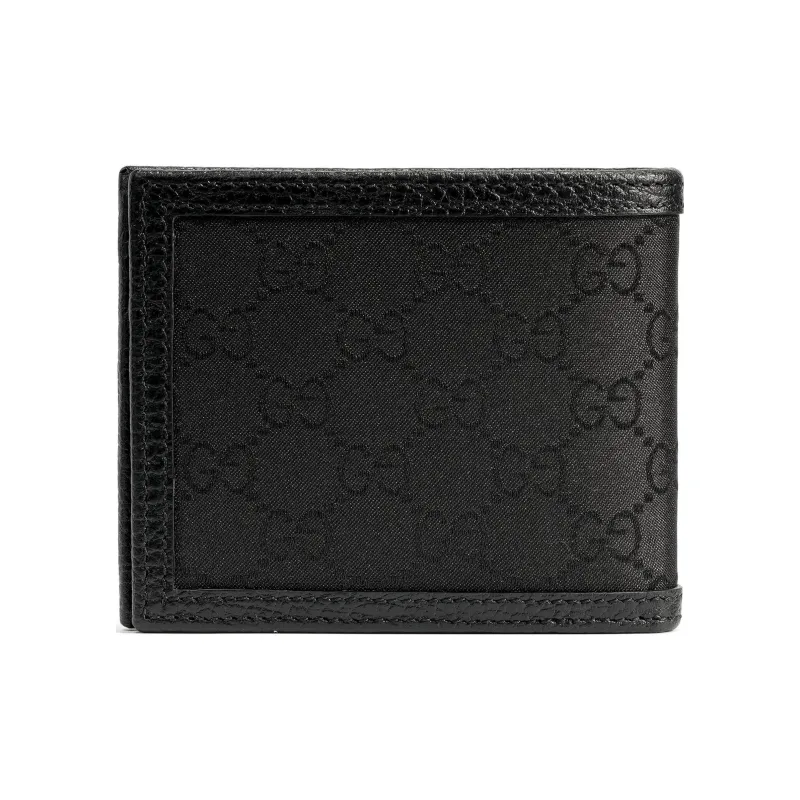 GUCCI Bifold Wallet GG Nylon With Insert Black-0