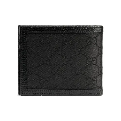 Gucci Bifold Wallet GG Nylon With Insert Black