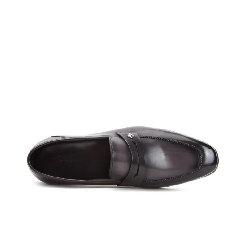 Satchi Casual Leather Shoes Men's Black Gray-3