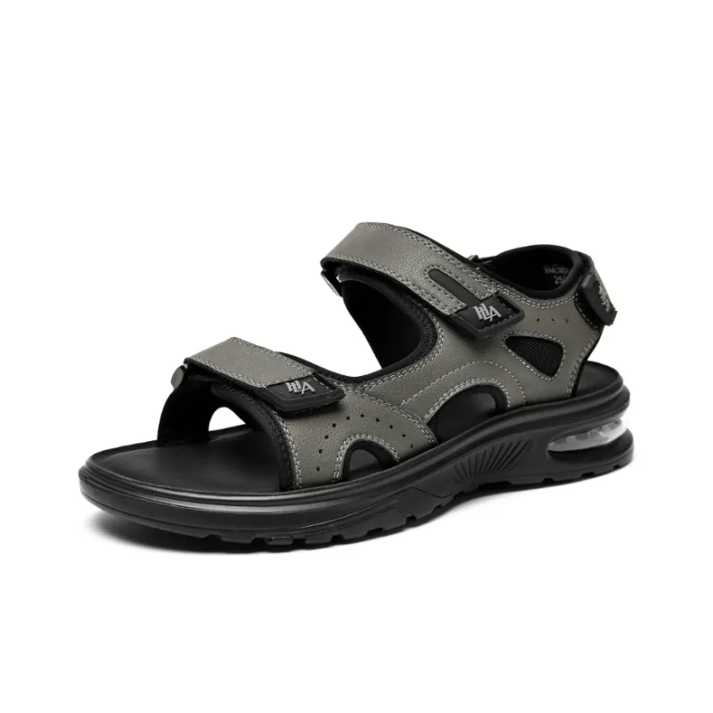 HLA Beach Sandals Men Black/Gray-9