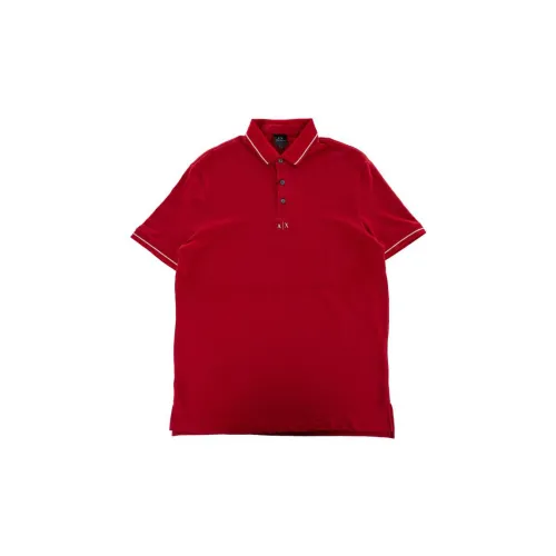 ARMANI EXCHANGE Polo Shirts Men Red