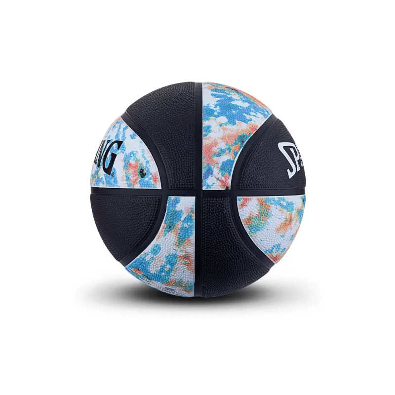 SPALDING Trend Series Rubber Basketball Blue Floral Size 7 Training Match Unisex-4