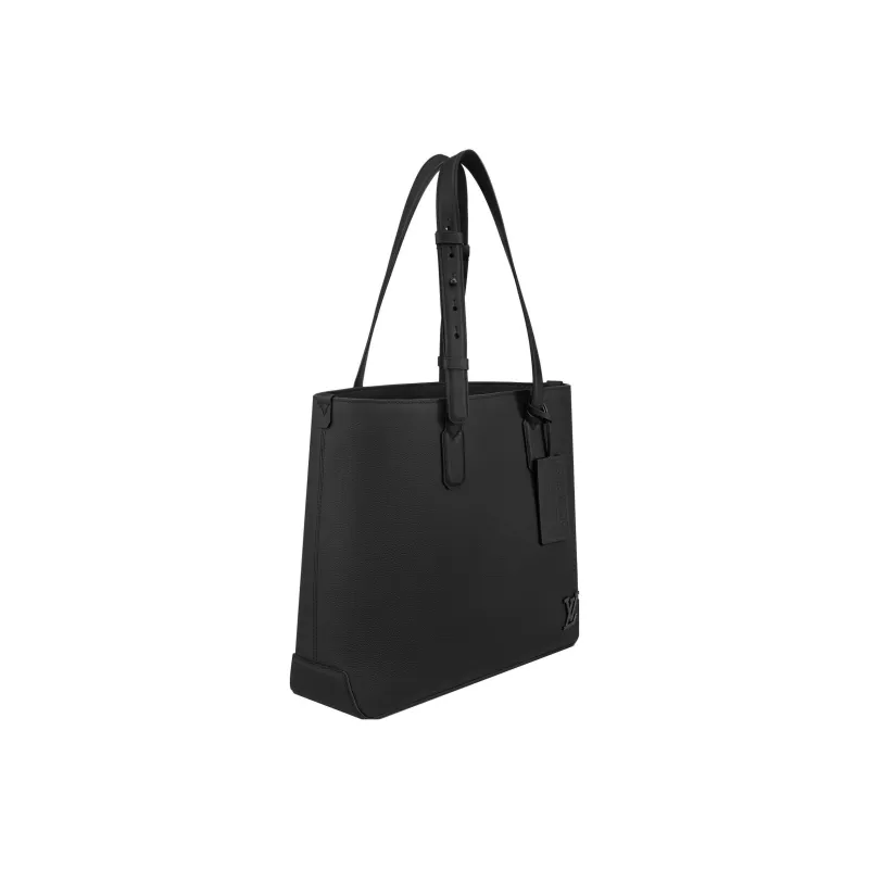 LOUIS VUITTON Fastline Cow Leather Messenger Bag, Tote Bag, Shopping Bag, Handbag Men's Black-1