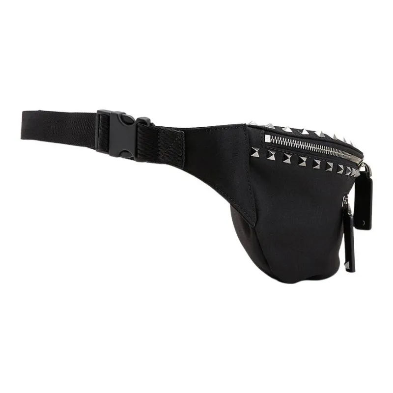 Valentino Nylon Sling Bags One Shoulder Crossbody Fanny Pack Men's Black-3