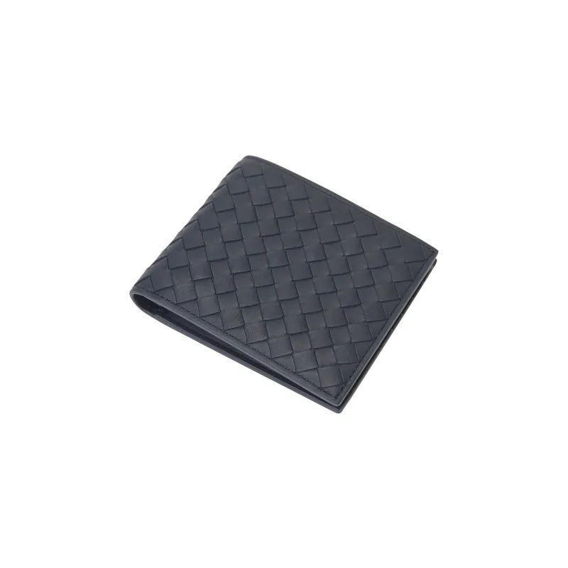 Bottega Veneta Cow Leather Wallet Men's Dark Blue-3