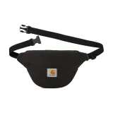 woven leather shoulder bag Schwarz