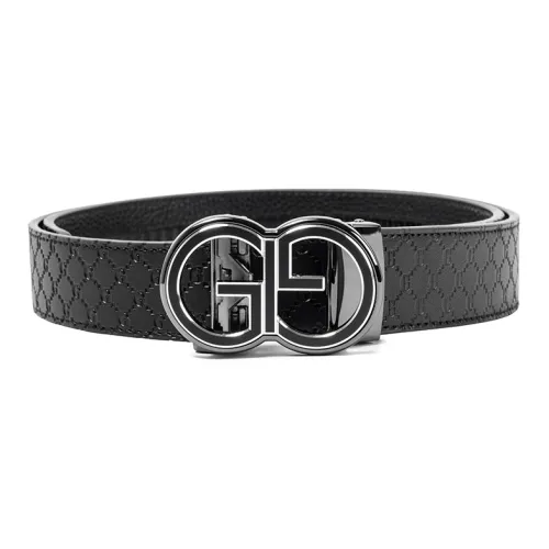 GXG Leather Belts Men Black