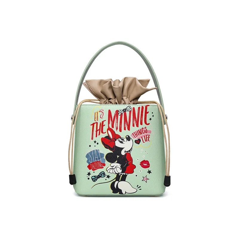 Disney Minnie Series Soft Leather Bucket Bag Handbag Shoulder Bag Regular Women's Multicolor-8