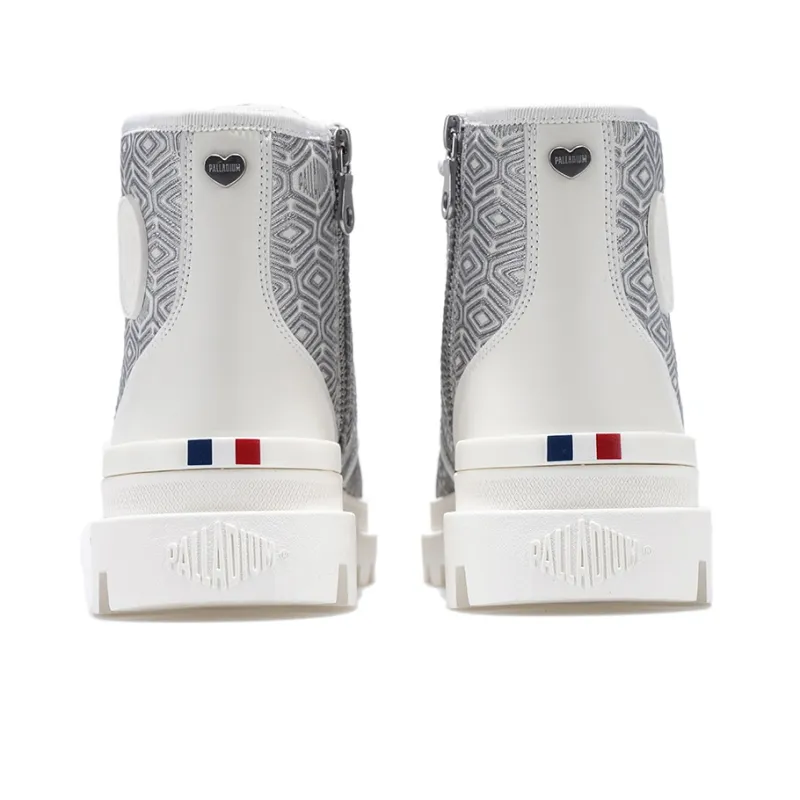 Palladium Pampa Crew Martin Boot Women's Light Gray-3