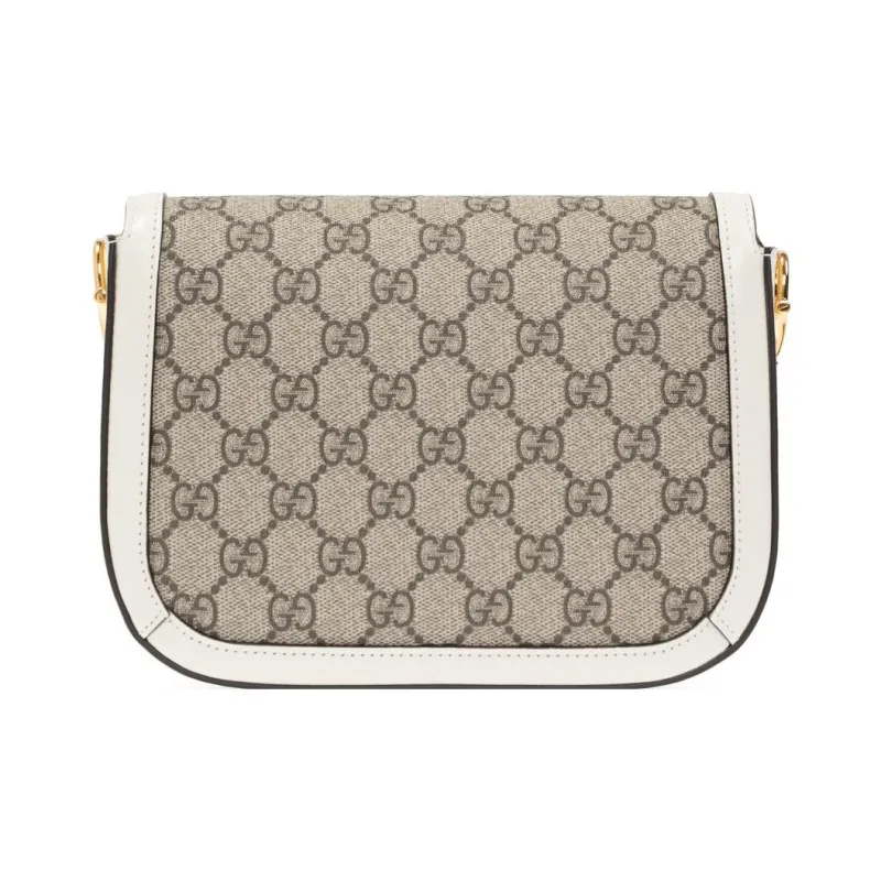 GUCCI Horsebit 1955 Mini Bag Beige/White-4