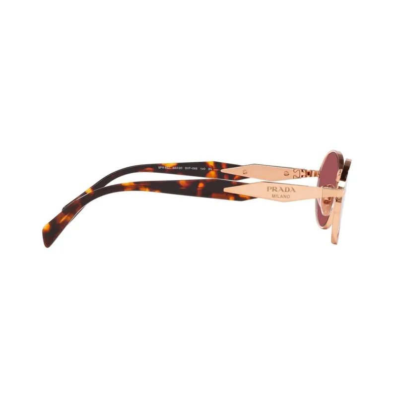 PRADA Logo-engraved Oval-frame Tinted Sunglasses-2