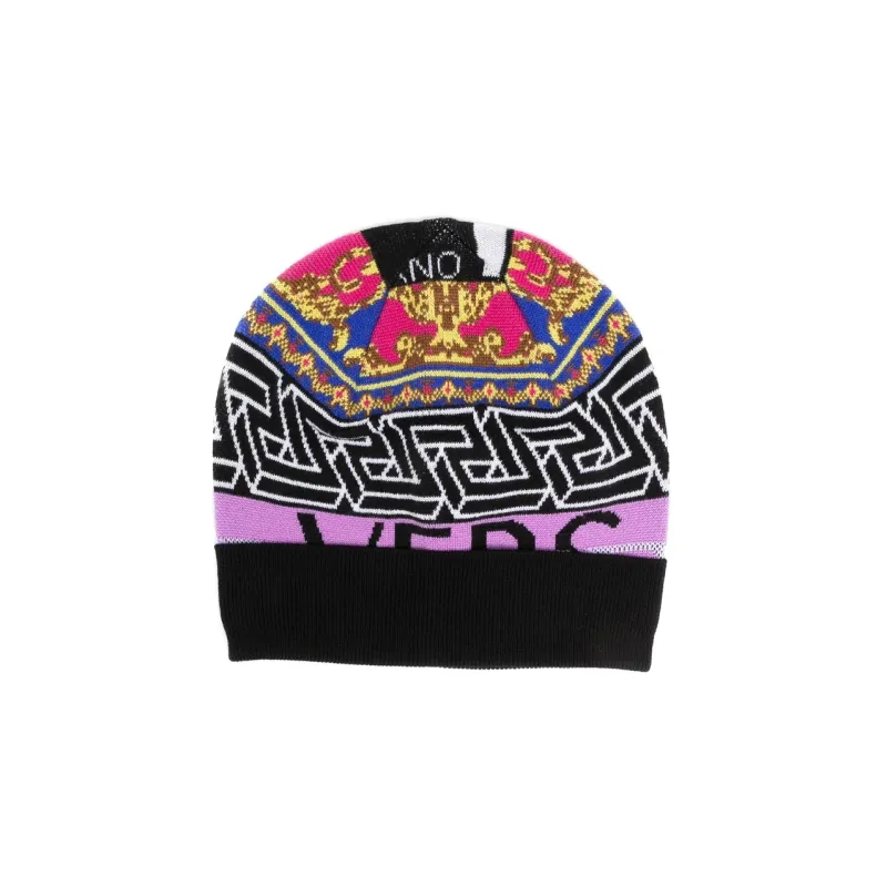 VERSACE Intarsia Knnit Beanie-0