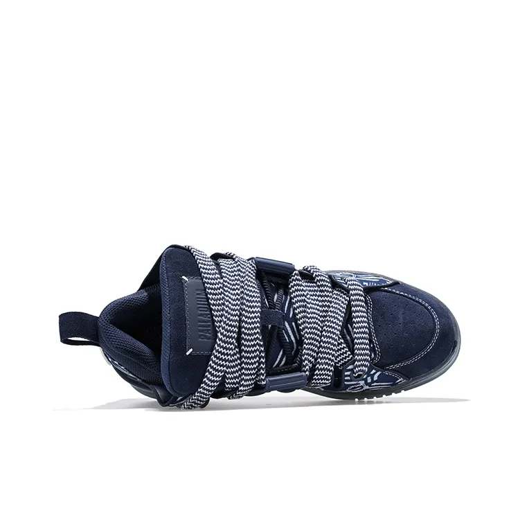 Palladium Skate Anti Slip Wear Resistant Low Top Skateboard Shoes Men's Blue-2