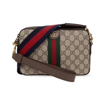 GUCCI Ophidia Canvas With Leather Trim Camera Bag, Crossbody Bag, Shoulder Bag Unisex