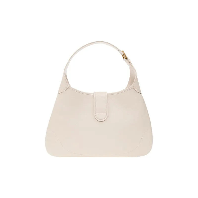 GUCCI Aphrodite Leather Half Moon Bag Handbag Shoulder Bag HOBO Shoulder Bag Medium Size Women's White-2