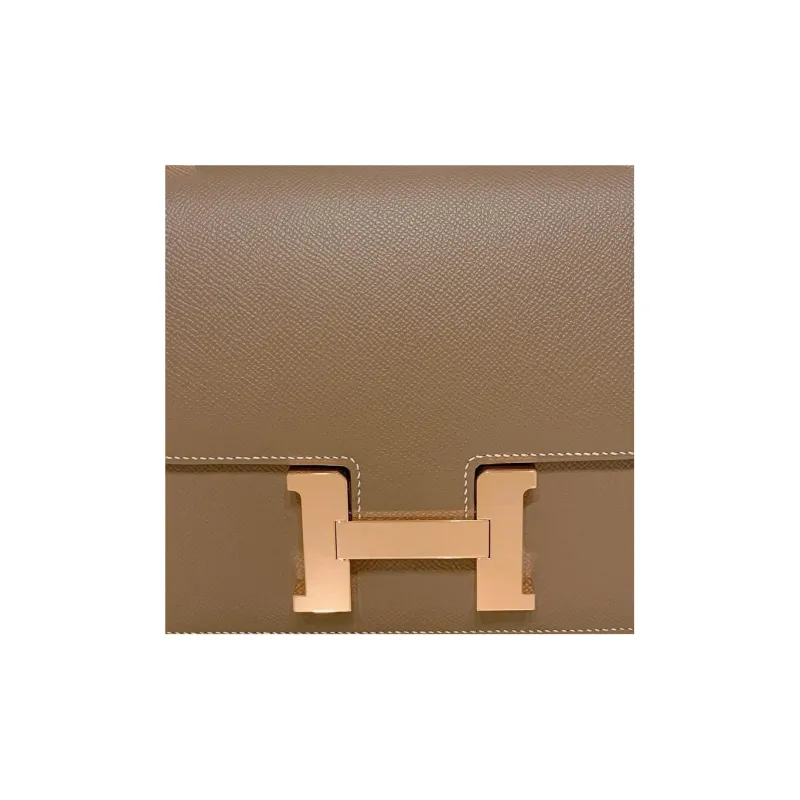 HERMES Constance Epsom Leather Shoulder Bag Crossbody Bag Regular Women's 18 Etoupe Elephant Gray-6